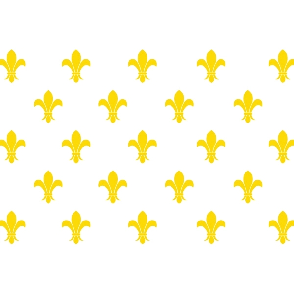 Special Historical Stick Flag - Gold Fleur de Lis