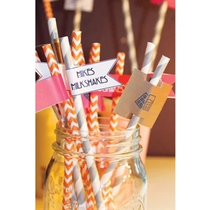 Straw Toothpick Flags Style A - 1.5" x 2.5"