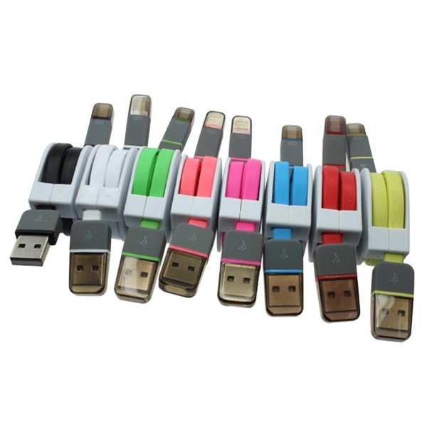 Self-spooling USB charging cable for Apple & Android product - Image 2