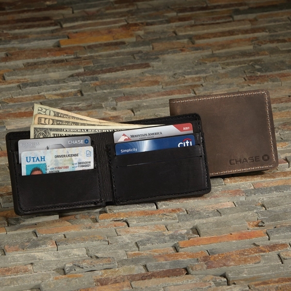 VULCAN Leather Bi-fold Wallet - Image 1