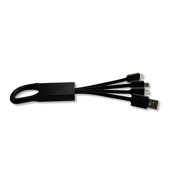 Universal 3 in 1 USB charging cable with Carabiner Hook - Image 5