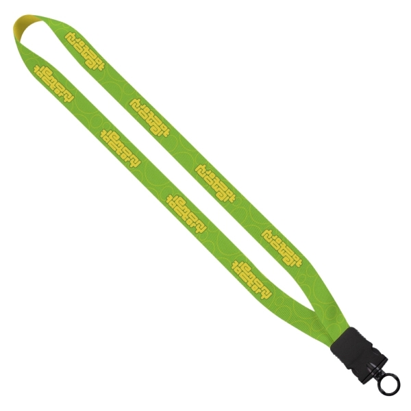 3/4" RPET Dye Sublimated Waffle Weave Lanyard w/Snap-Buckle