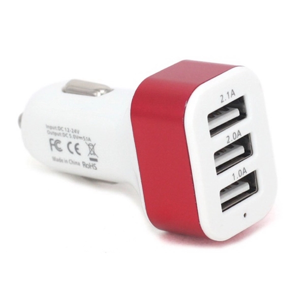 3-port USB car charger 2.1 Amp fast charging cable - Image 8