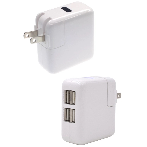 4-port Wall Charger with Large Branding Area Travel Charger - Image 1