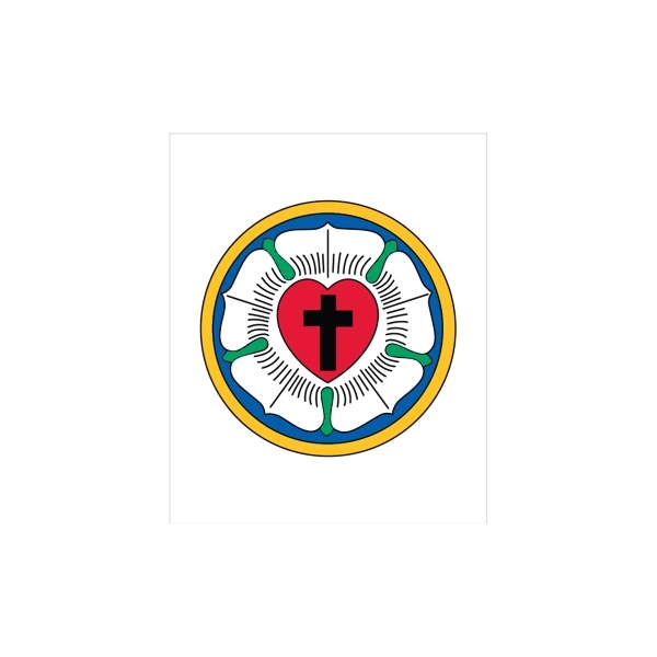 Religious Premium Car Flag - Lutheran Rose