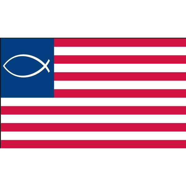 Religious Antenna Flag - Jesus Fish