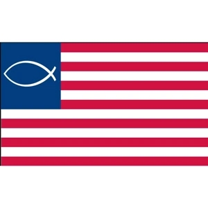 Religious Economy Car Flag - Jesus Fish