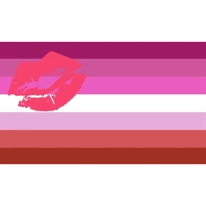 Lipstick Lesbian Motorcycle Flag
