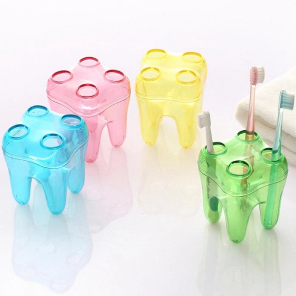 Multifunction Tooth Shaped Toothbrush Pen Holder Container - Image 5