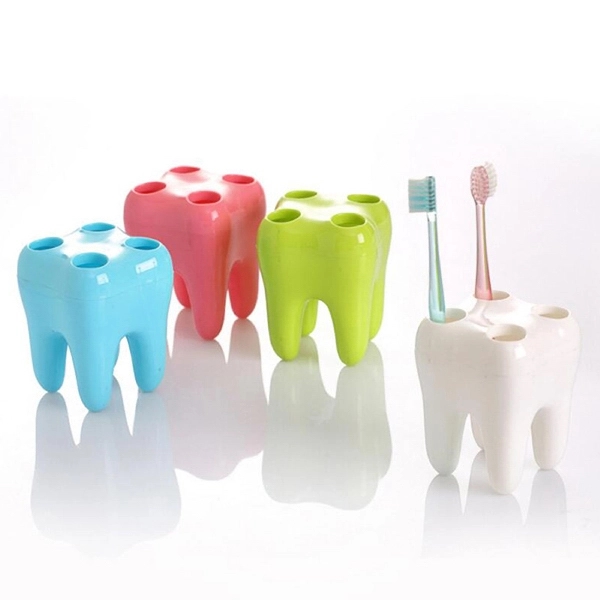 Multifunction Tooth Shaped Toothbrush Pen Holder Container - Image 7