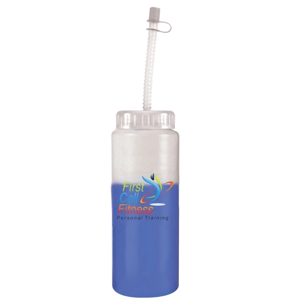 32 oz. Mood Sports Bottle With Flexible Straw, Full Color Di - Image 3