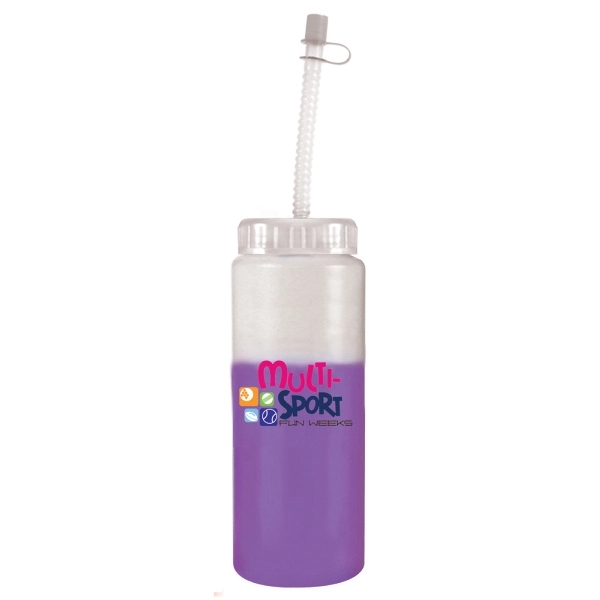 32 oz. Mood Sports Bottle With Flexible Straw, Full Color Di - Image 5