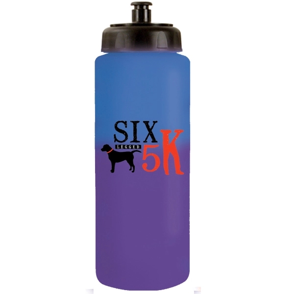 32 oz. Mood Sports Bottle With Push'nPull Cap, Full Color Di - Image 2
