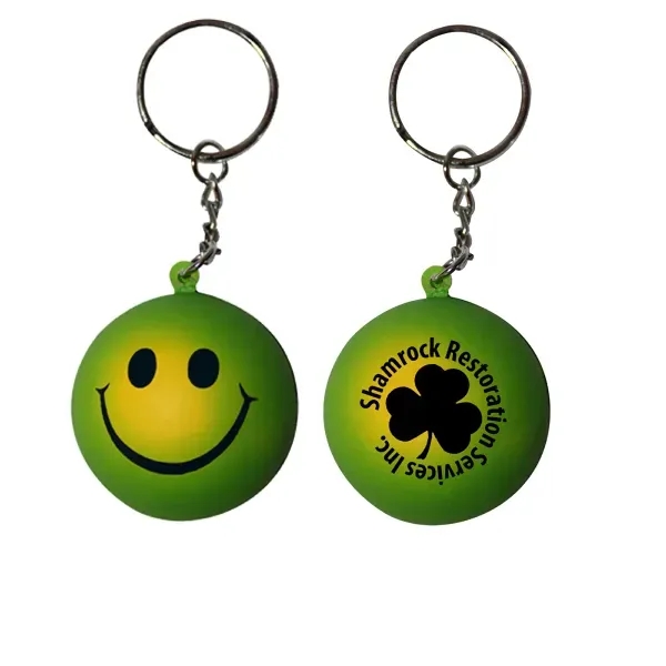 Mood Smiley Face Stress Key Chain - Image 3