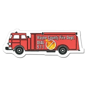 Full Color Digital Stock Shaped Magnets - Fire Truck