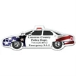 Full Color Digital Stock Shaped Magnets - Police Car - Image 1