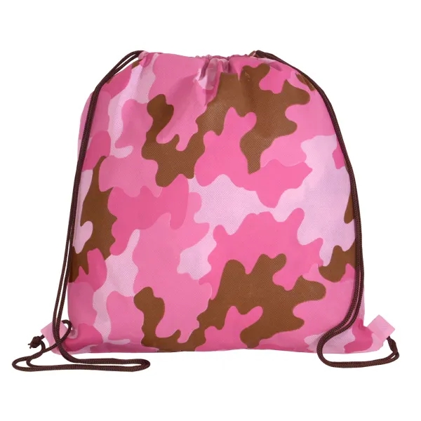 NW Camo Drawstring Backpack, Full Color Digital - Image 2