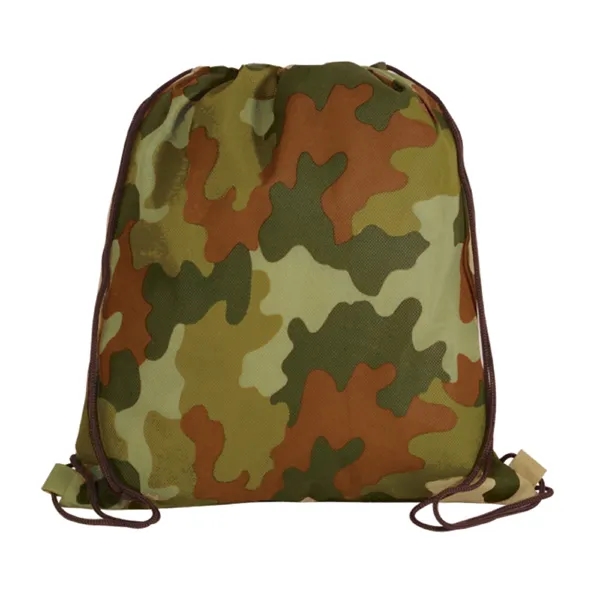 NW Camo Drawstring Backpack, Full Color Digital - Image 3