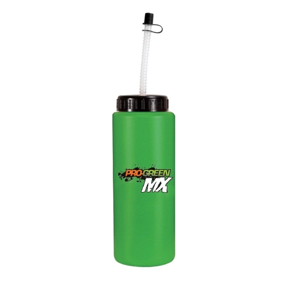 32oz. Sports Bottle With Flexible Straw, Full Color Digital - Image 8
