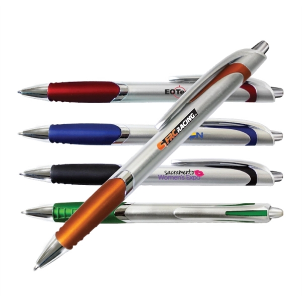 Silver Crest Grip Pen, Full Color Digital - Image 1
