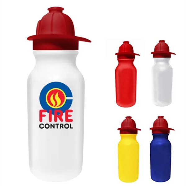 20 oz. Value Cycle Bottle with Fireman Helmet Push'n Pull Ca - Image 1
