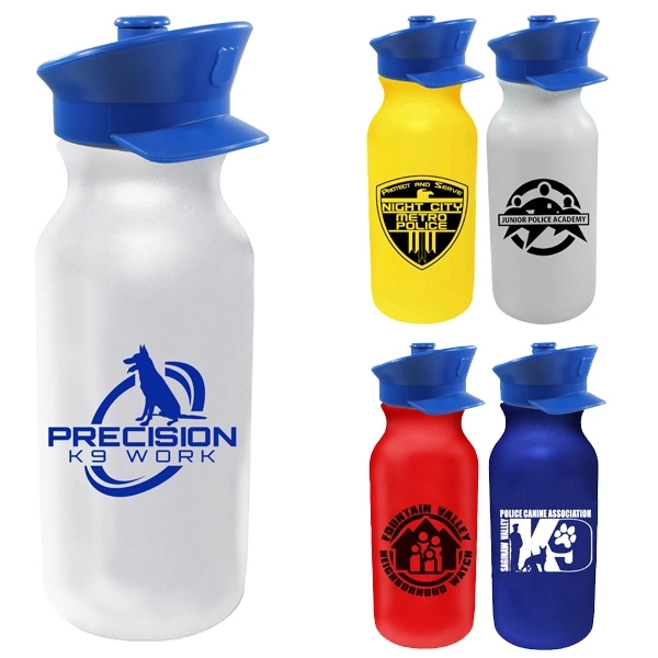 20 oz. Value Cycle Bottle with Police Hat Push 'n Pull Cap - Image 2