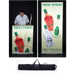 Superior Retractable Stand with 33" x 80" Vinyl Banner