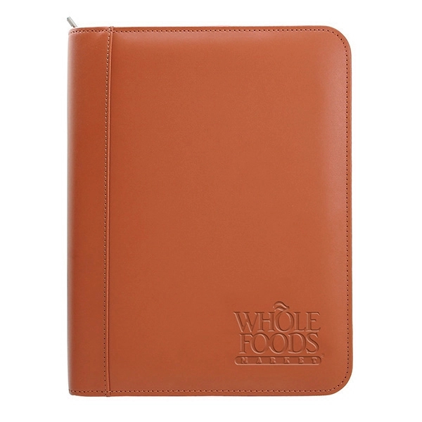Leather Ring Binder with Zipper with 1 1/4" Ring - Image 1
