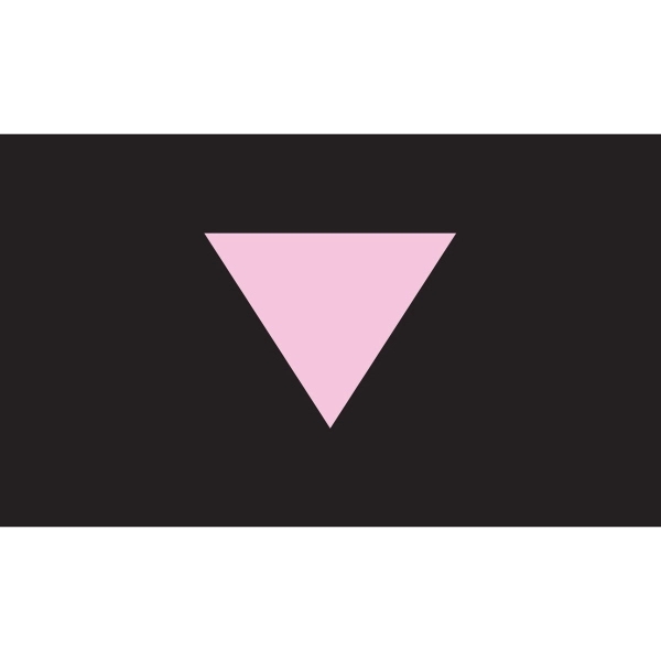 Pink Triangle Stick Flag