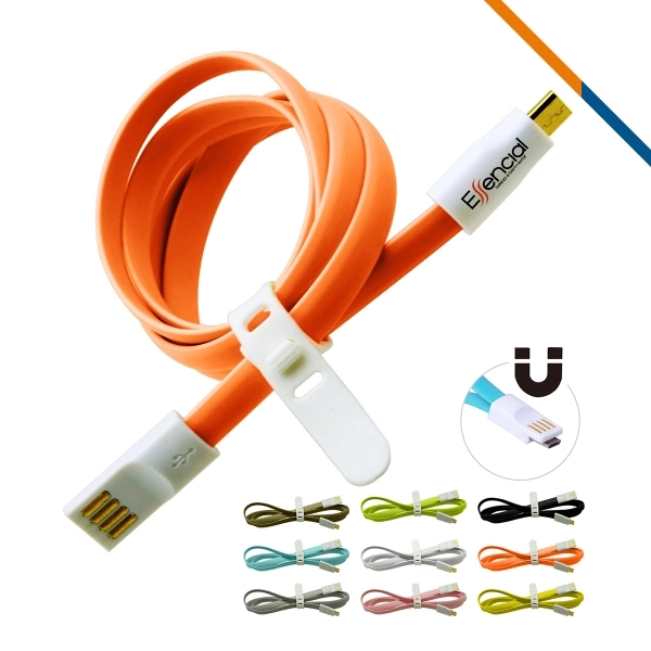 Poodle Charging Cable - Orange - Image 1