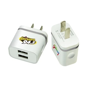 Zebra USB Wall Charger - Silver