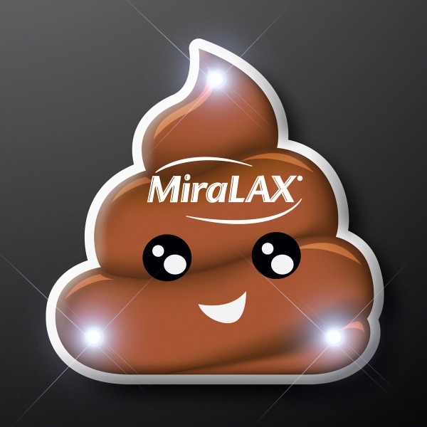 Poop Emoji LED Pins - Image 1