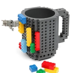 Build-On Brick Mug DIY Block Puzzle Mug