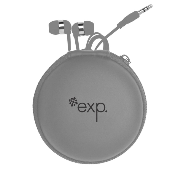 Round Eva Case with Color Matching Earphones - Image 4