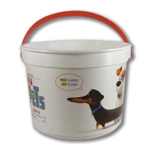 48 oz. Plastic Bucket w/Full Color "In Mold Labeling"