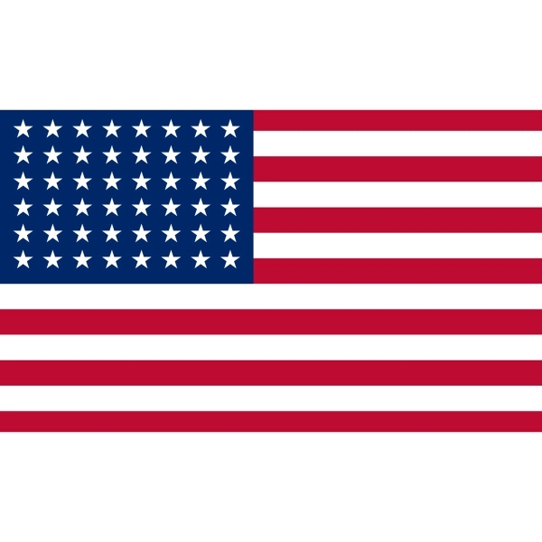 Historical US 48 Stars Flag