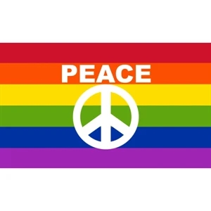 Peace with sign Deluxe Flag