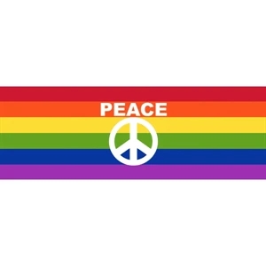 Peace with sign Window Decals 3" x 10"