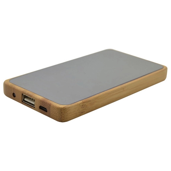 Eco-Friendly Wooden 6000mAh Rechargeable Power Bank - Image 1