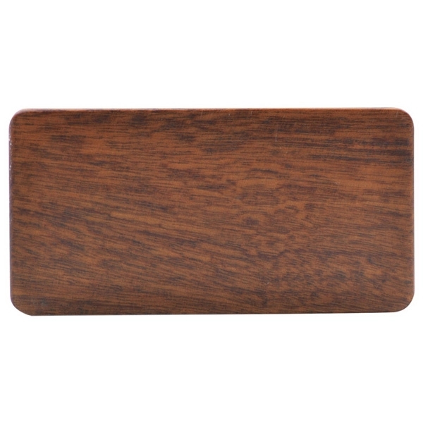Rechargeable 8000mAh Power Bank with Solid Wood Block Casing - Image 2