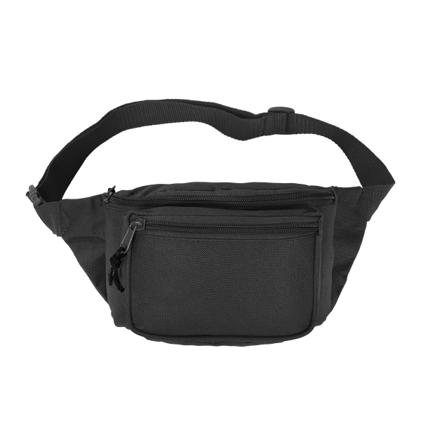 600D Polyester Three Pocket Polyester Fanny Pack - Image 2