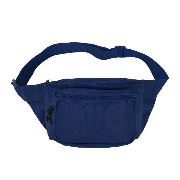 600D Polyester Three Pocket Polyester Fanny Pack - Image 4