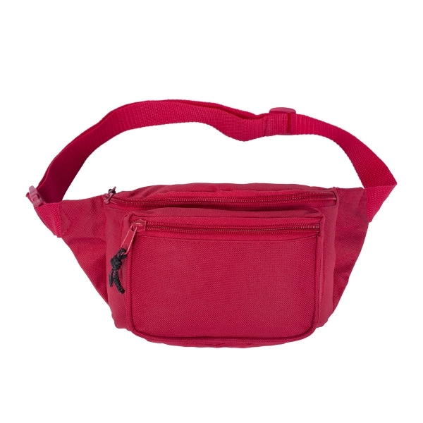 600D Polyester Three Pocket Polyester Fanny Pack - Image 5