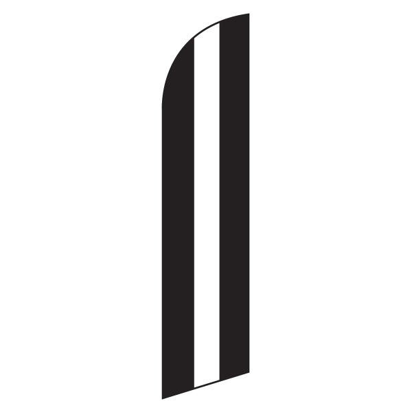 Custom Message Flag - 9.5' x 2' Swooper (3) Vertical Stripes