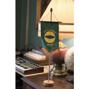 Small Wooden Podium Banner Stand Kit - Natural