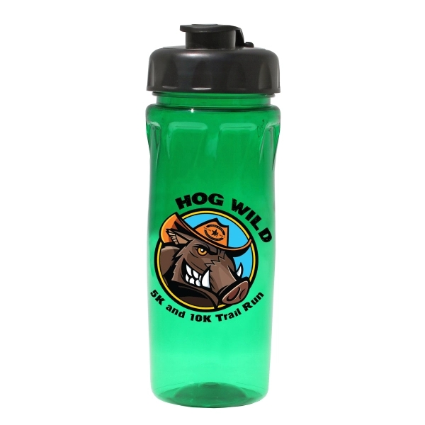 18 oz. Poly-Saver PET Bottle with Flip Top Cap, Full Color D - Image 3