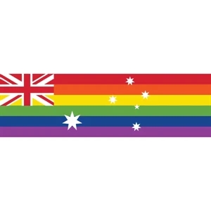 Australia Pride Window Decals 3" x 10"