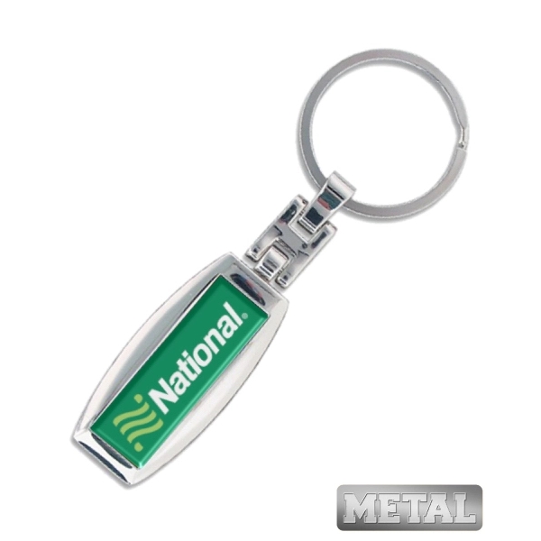 Rectangle Link Metal Keychains