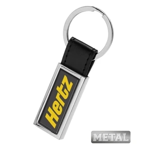 Metal Leatherette Keychains