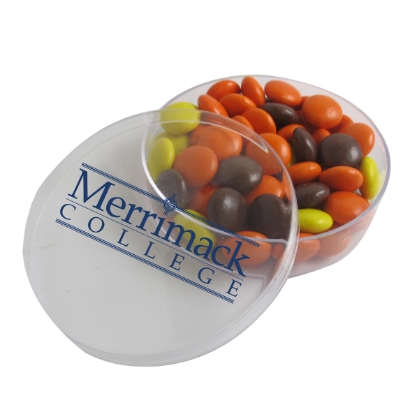 Small Round Acrylic Filled with Reese's Pieces® Candy - Image 1